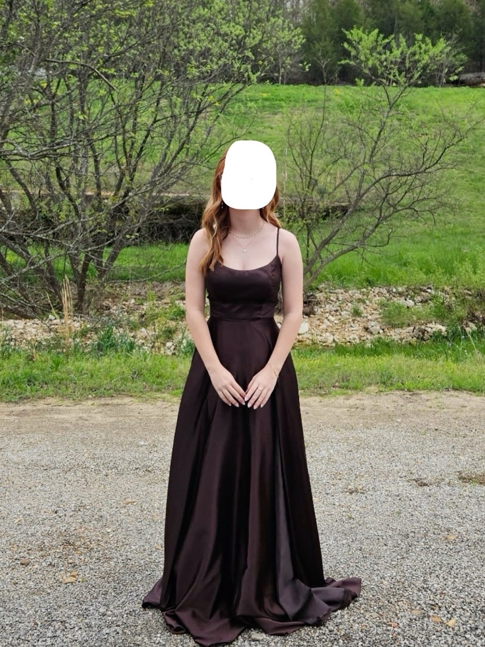 Brown prom dress